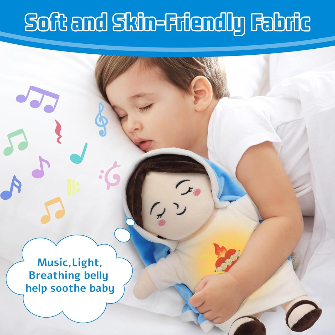 Peluche que respira de la Virgen