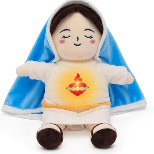 Peluche que respira de la Virgen